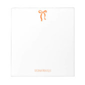 Bloc-note Script de nom personnalisé simple arc orange couch (Devant)