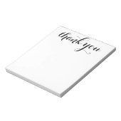 Bloc-note Script de remerciement Merci Impression 5,5 x 6 (Tourné)