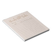 Bloc-note Script de texte minimal Suivi hebdomadaire des hab (Incliné)