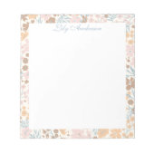 Bloc-note Script Floral (Devant)