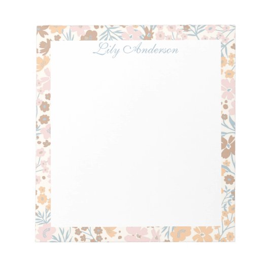 Bloc-note Script Floral (Devant)