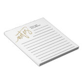 Bloc-note Script manuscrit Faux Gold (Incliné)