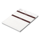 Bloc-note Script moderne Chocolat Brown Mix Recettes (Tourné)