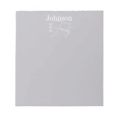 Bloc-note Script moderne personnalisé Nom de famille (Devant)