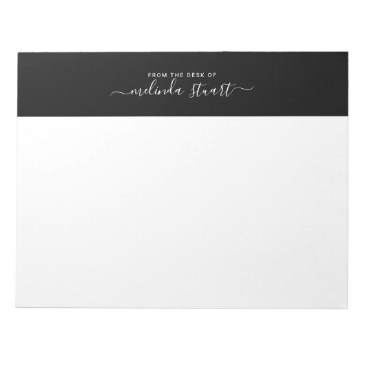 Bloc-note Script moderne professionnel (Devant)