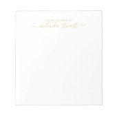 Bloc-note Script moderne professionnel (Devant)