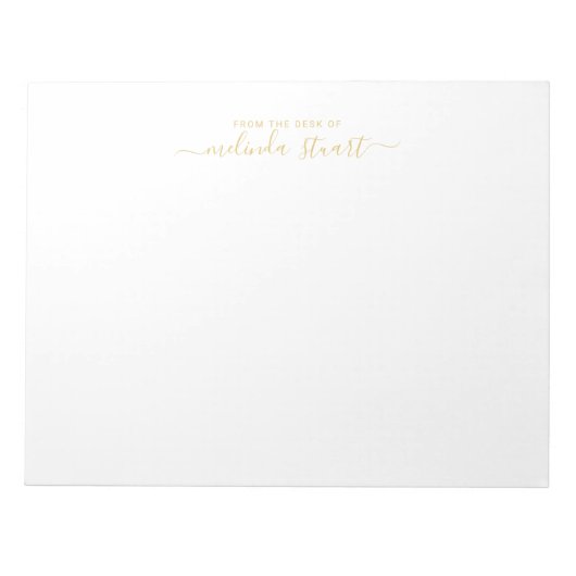 Bloc-note Script moderne professionnel (Devant)