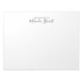 Bloc-note Script moderne professionnel (Devant)