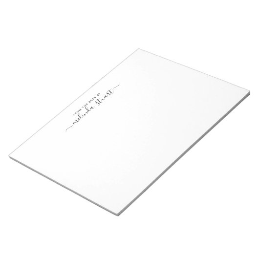 Bloc-note Script moderne professionnel (Incliné)