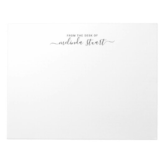 Bloc-note Script moderne professionnel (Devant)