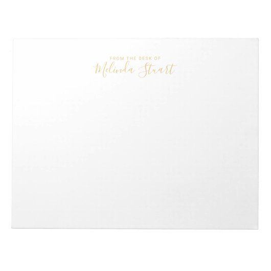 Bloc-note Script moderne professionnel (Devant)