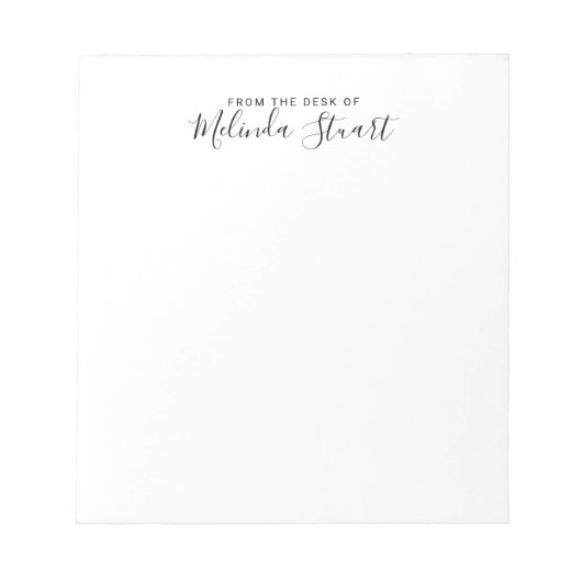 Bloc-note Script moderne professionnel (Devant)