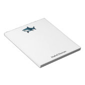 Bloc-note Script moderne tendance requin vintage personnalis (Incliné)