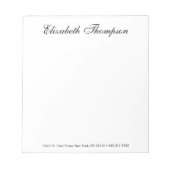 Bloc-note Script monogramme (Devant)