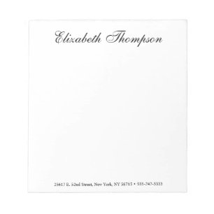 Bloc-note Script monogramme