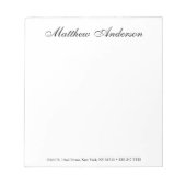 Bloc-note Script monogramme (Devant)