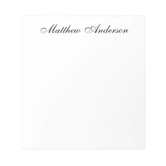 Bloc-note Script monogramme (Devant)