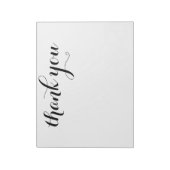 Bloc-note Script noir Merci Impression 11 x 8,5 (Tourné)