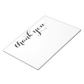 Bloc-note Script noir Merci Impression 11 x 8,5 (Incliné)