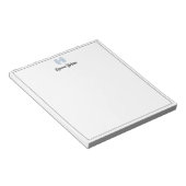 Bloc-note Script personnalisé avec bordure à ruban bleu pous (Incliné)