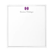 Bloc-note Script personnalisé avec bordure à ruban violet pr (Devant)