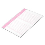 Bloc-note Script Pink 8.5x11 Two Column Checklist (Incliné)