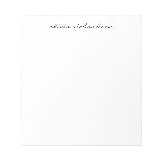 Bloc-note Script professionnel simple et moderne (Devant)