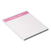 Bloc-note Script rose clair moderne Grand imprimé (Incliné)