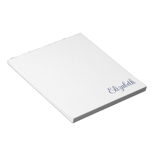 Bloc-note Script Signature Marine Blue Stationery (Incliné)