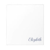 Bloc-note Script Signature Marine Blue Stationery (Devant)