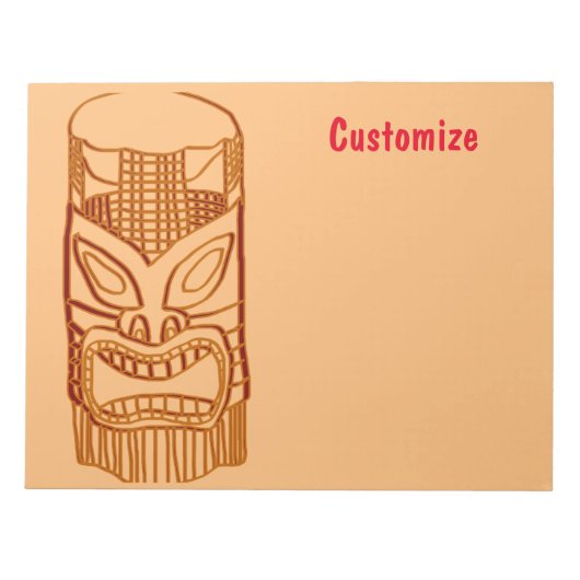 Bloc-note Sculpture Tiki en or Thunder_Cove (Devant)