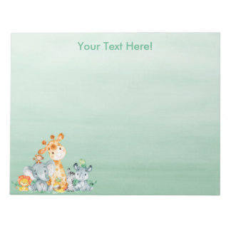 Bloc-note Sea Green Watercolor Cute