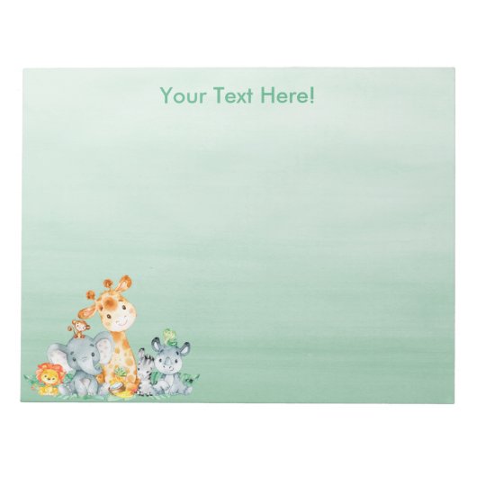 Bloc-note Sea Green Watercolor Cute (Devant)