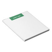 Bloc-note Sea Green White Bold Plain Professional Modern (Incliné)