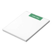 Bloc-note Sea Green White Bold Plain Professional Modern (Tourné)
