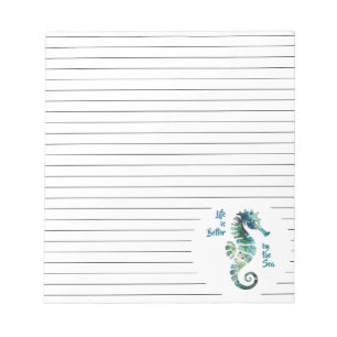 Bloc-note Seahorse - La vie est meilleure au bord de la mer