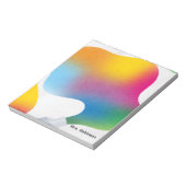 Bloc-note Seasonal Sprouting Rainbow Colors Teacher Notepad (Tourné)