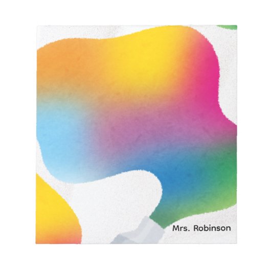 Bloc-note Seasonal Sprouting Rainbow Colors Teacher Notepad (Devant)