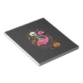 Bloc-note Seau à bonbons squelette de flamant rose d'Hallowe (Incliné)