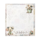 Bloc-note Seau à fleurs pour chien fantaisiste – Conception  (Devant)