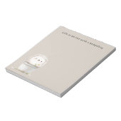 Bloc-note Seau de fleurs de marguerite hérisson crème de cac (Tourné)