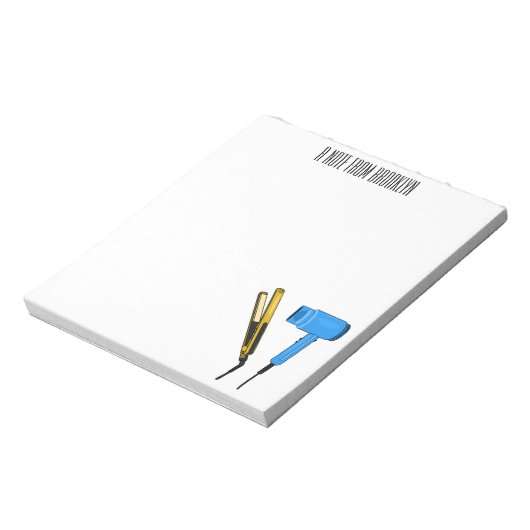 Bloc-note Sèche-cheveux & lisseuse-cheveux illustration (Tourné)