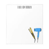 Bloc-note Sèche-cheveux & lisseuse-cheveux illustration (Devant)