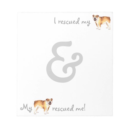 Bloc-note Secourir Bulldog (Devant)