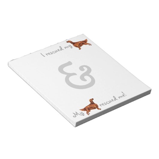 Bloc-note Secourir Irish Setter (Incliné)