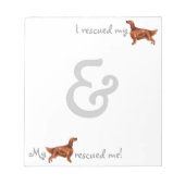 Bloc-note Secourir Irish Setter (Devant)
