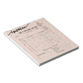 Bloc-note Secteur de la facture de boulangerie professionnel (Incliné)