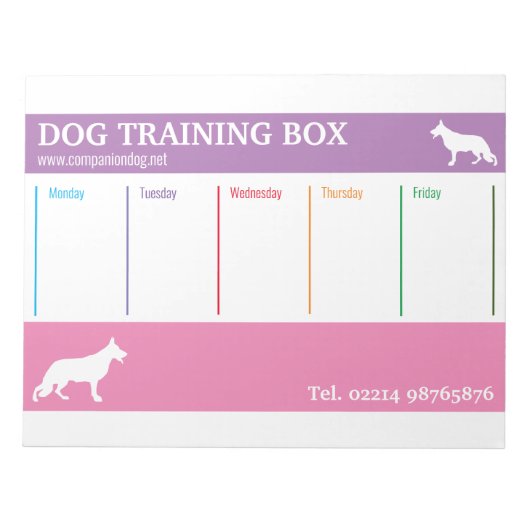 Bloc-note Semaine planteur Berger Chien (Devant)