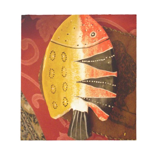 Bloc-note Sensation striée Tigre Barbe Poisson Imprimer (Devant)