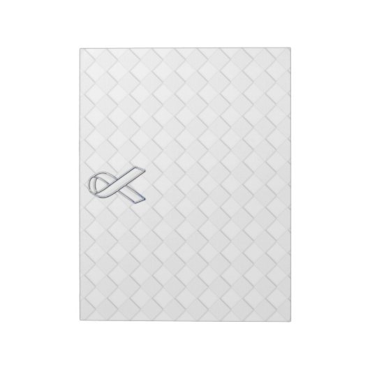 Bloc-note Sensibilisation au ruban blanc sur les chèques Imp (Tourné)